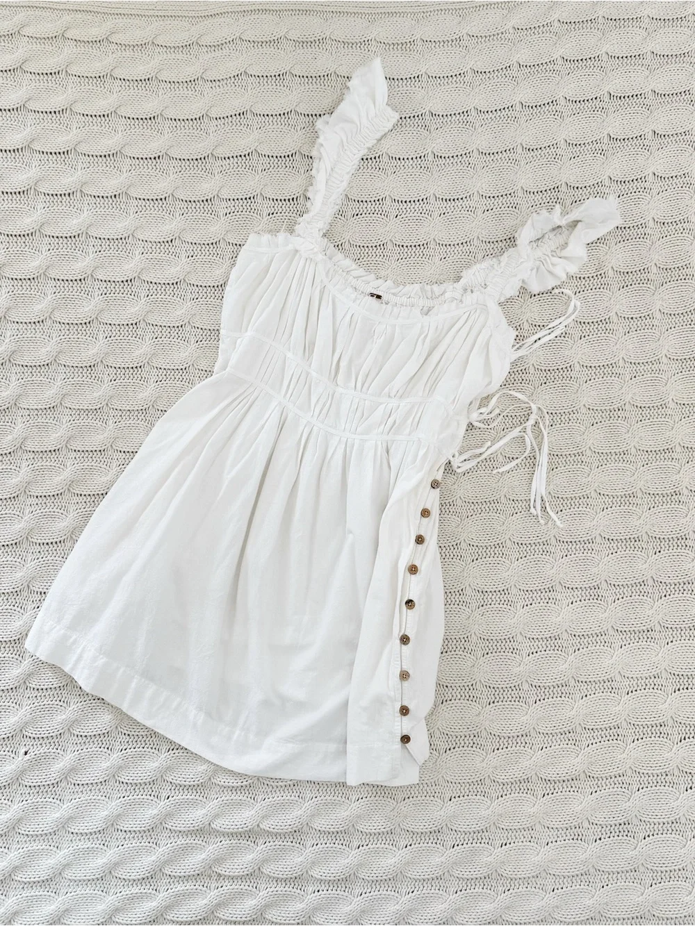Free People claudette Ruffle Strap Mini Dress